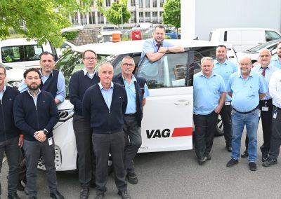 Das VAG-Team Sonderverkehre und Baumaßnahmen mit Michael Sharp (4. v. l.).