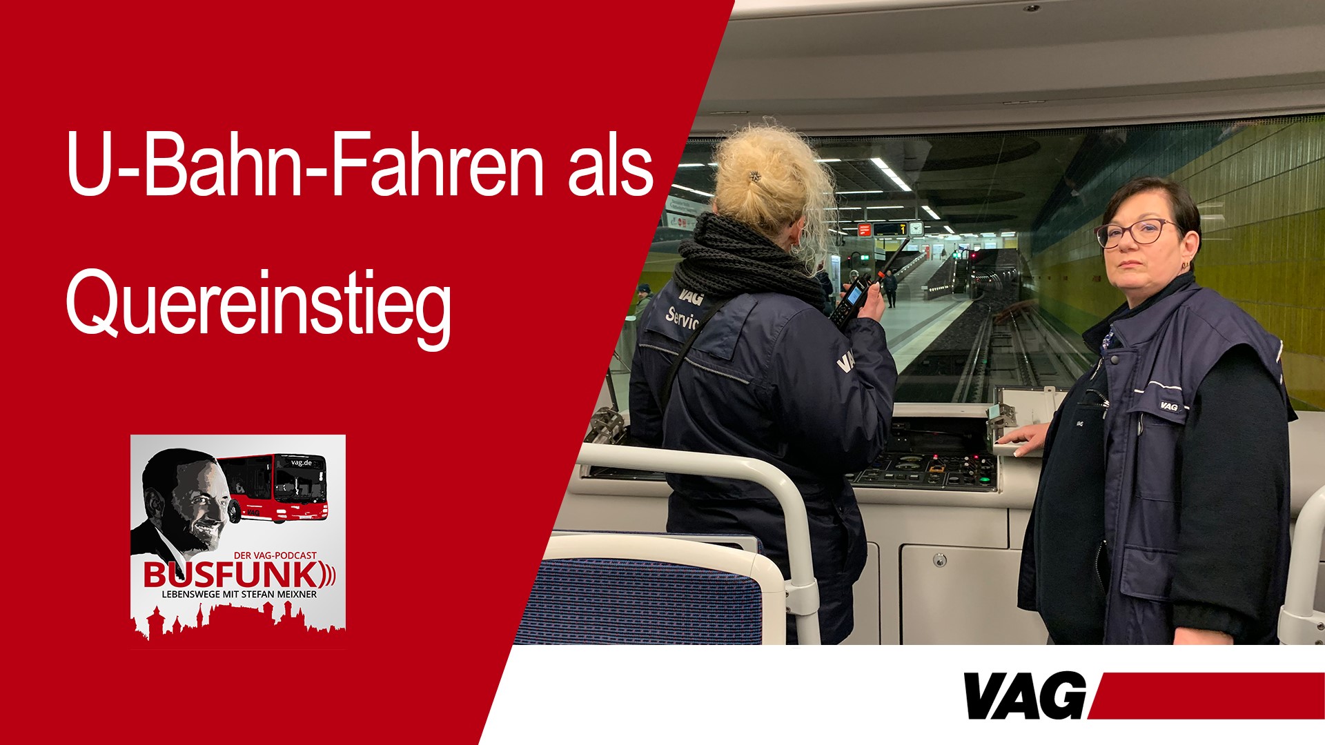 U-Bahn-Fahrlehrerin Marin mit Kollegin im U-Bahn-Zug