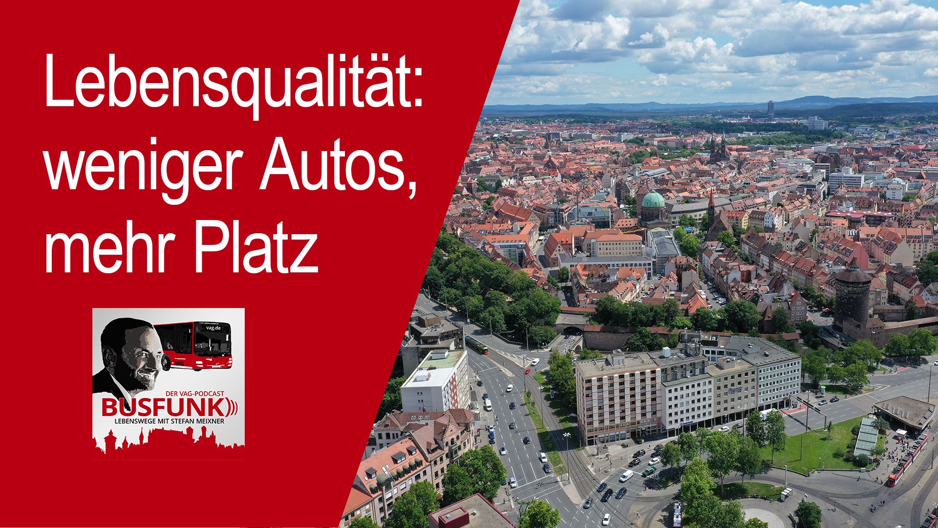 Blick auf den Plärrer und die Stadt Nürnberg